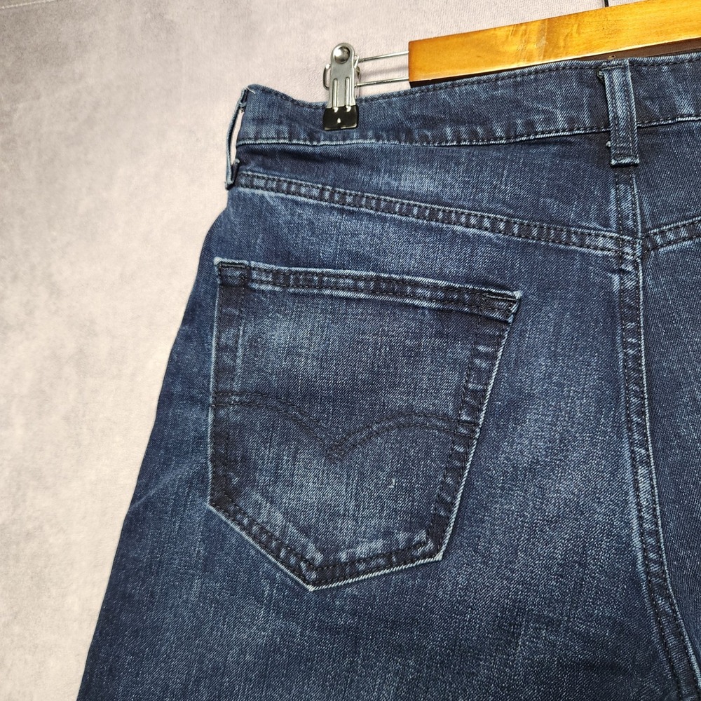 Levis 550 Relaxed Fit Tapered Leg Indigo Blue Jeans Mens 35x34 Stretch Blend - Picture 8 of 16